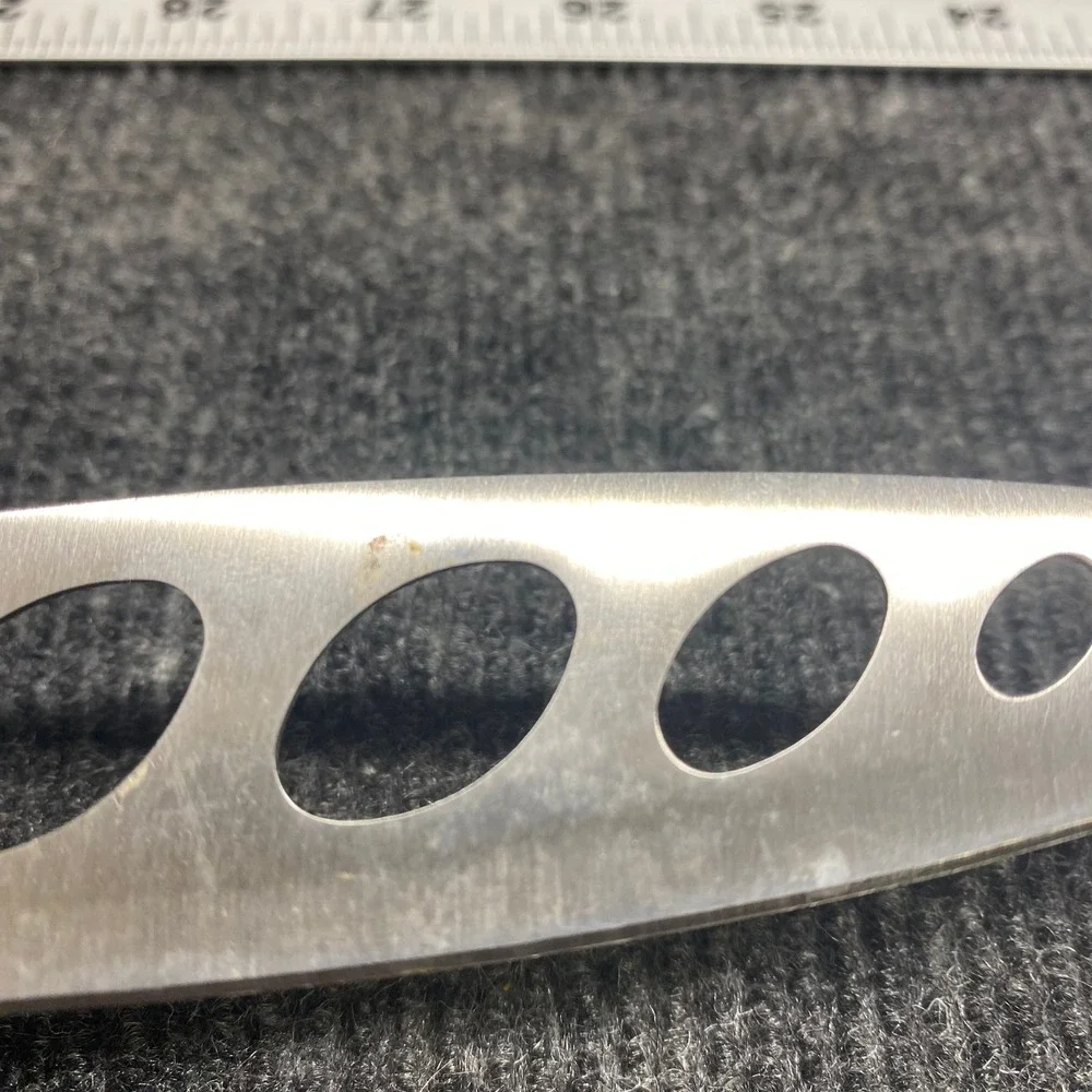 Stainless Steel 5 Inch Aero Utility Knife Non-Stick Cutout Blade Black Handle